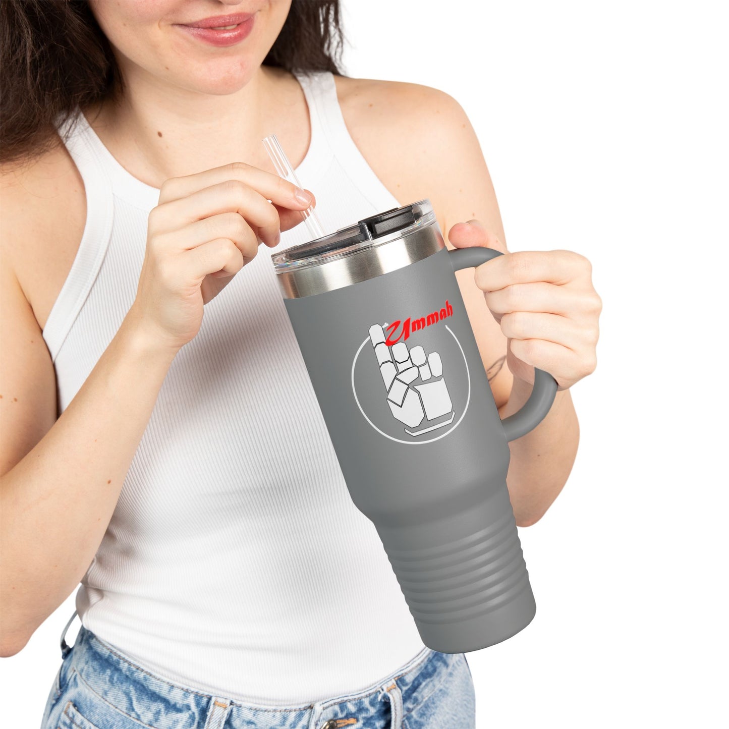 "One Ummah" Logo Insulated Travel Mug, 40oz