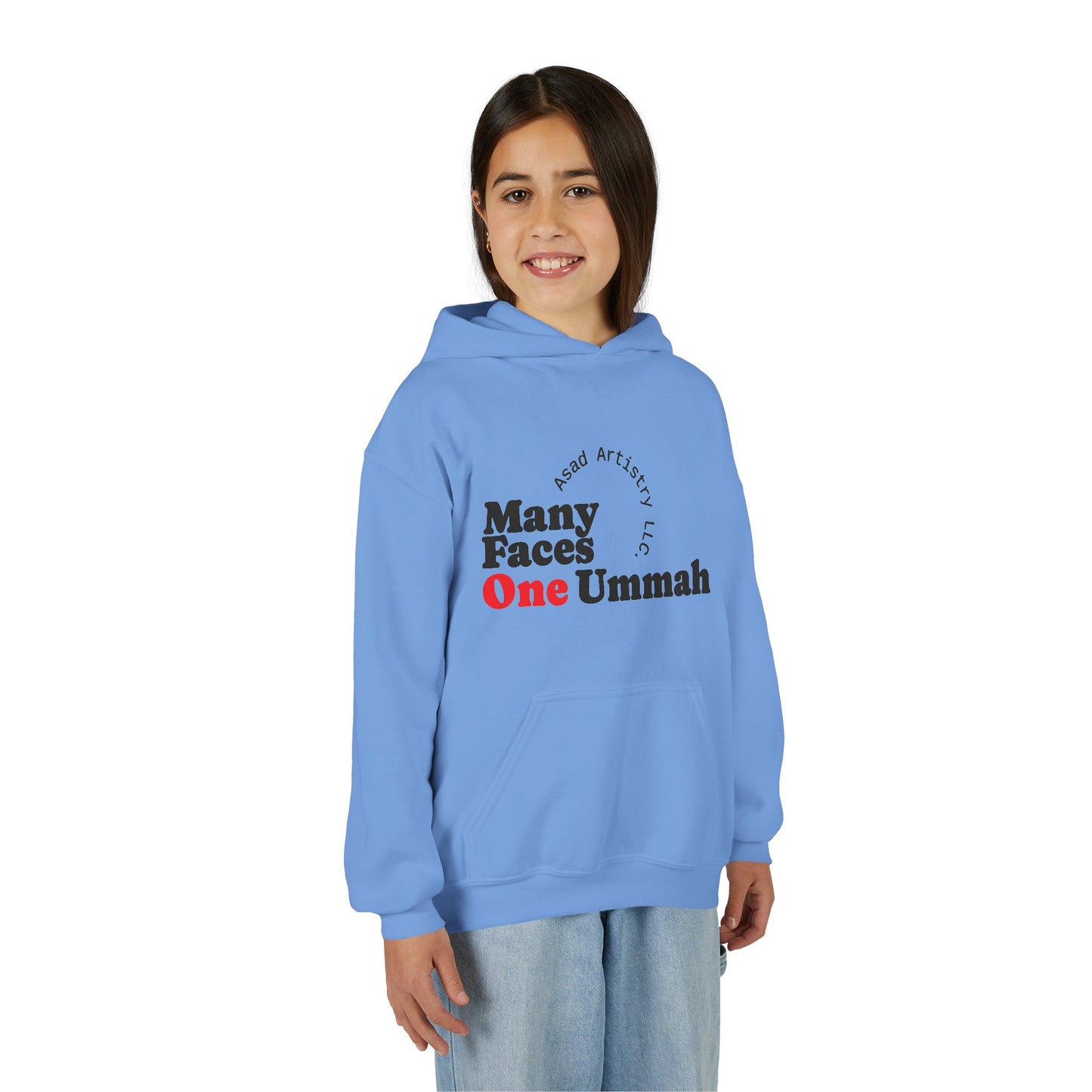 Youth Hoodie – Many Faces, One Ummah: Unity in Comfort