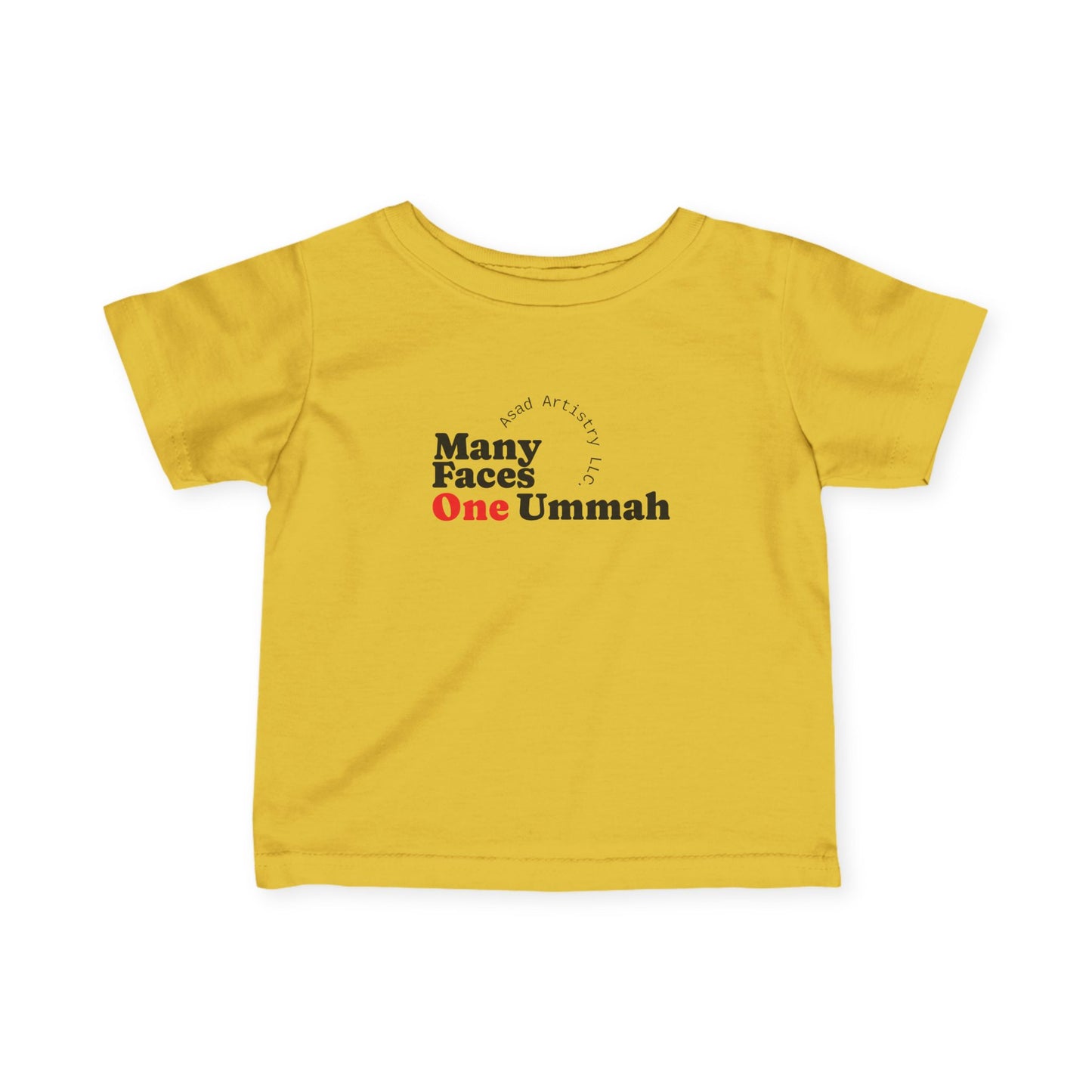 Many Faces One Ummah Infant Fine Jersey Tee – Softness That Speaks Unity