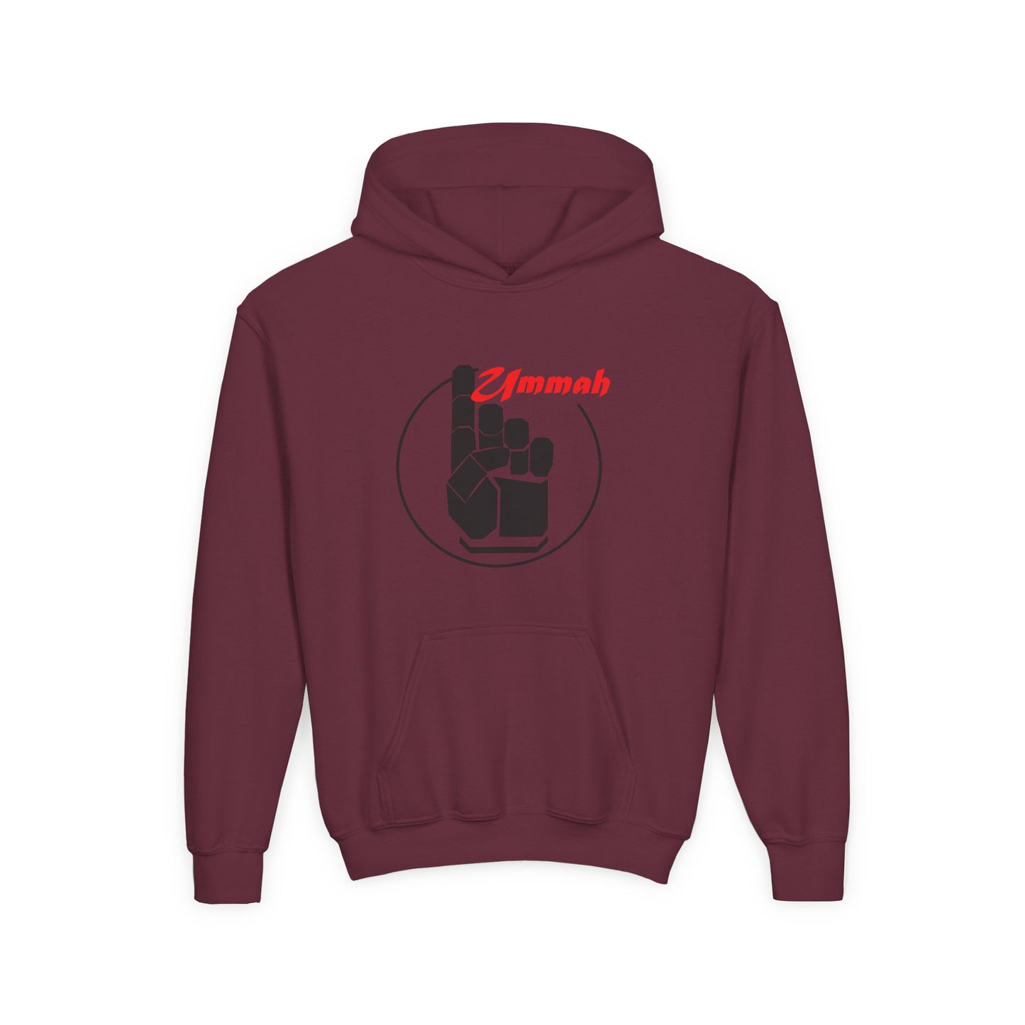 Youth Hooded Sweatshirt with 'Ummah' Graphic - Cozy & Stylish for All Occasions