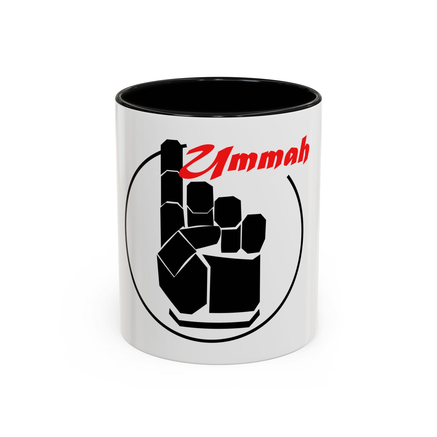 Black Logo-One Ummah Accent Coffee Mug – Sip with Unity