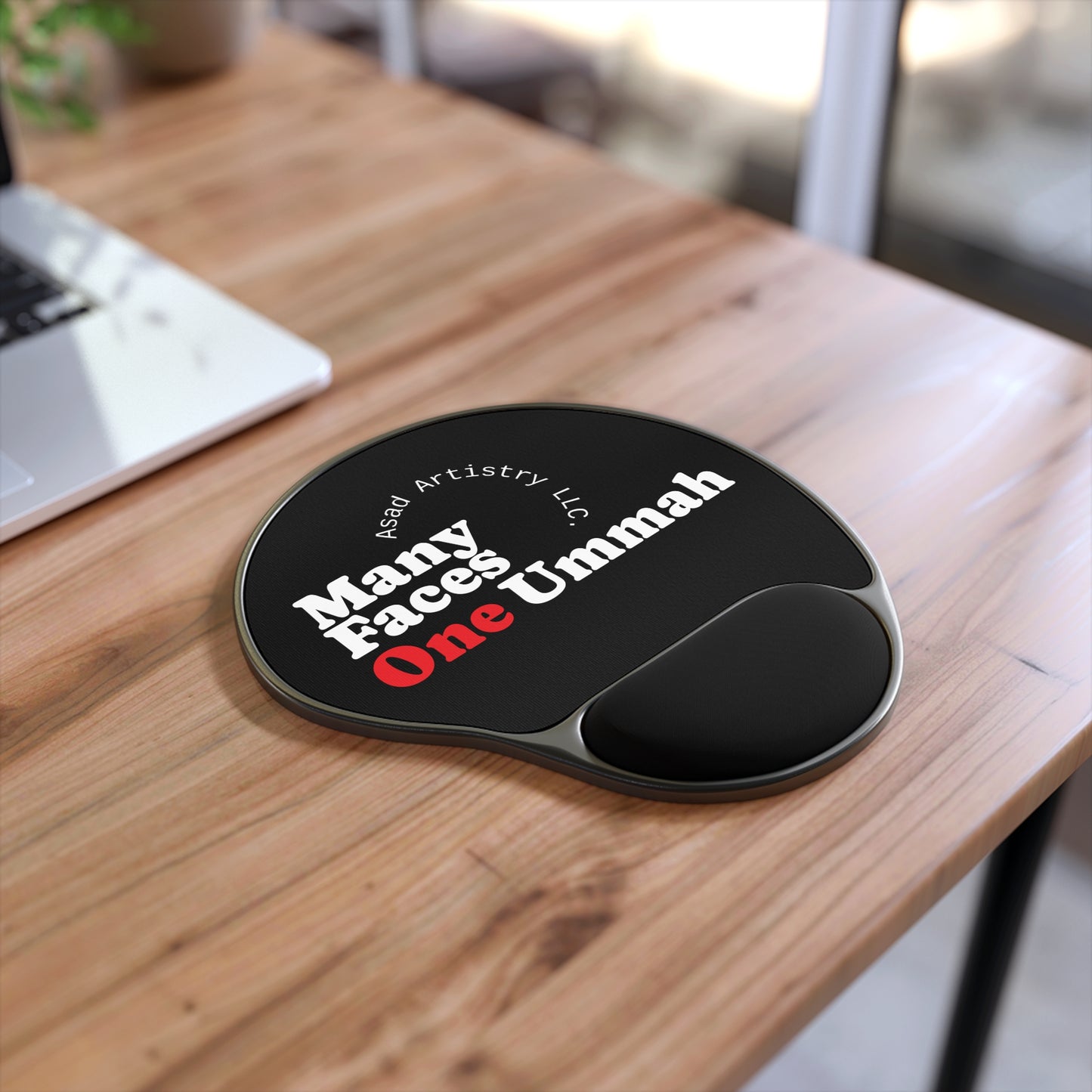 Ergonomic Mouse Pad, Many Faces One Ummah Desk Accessory