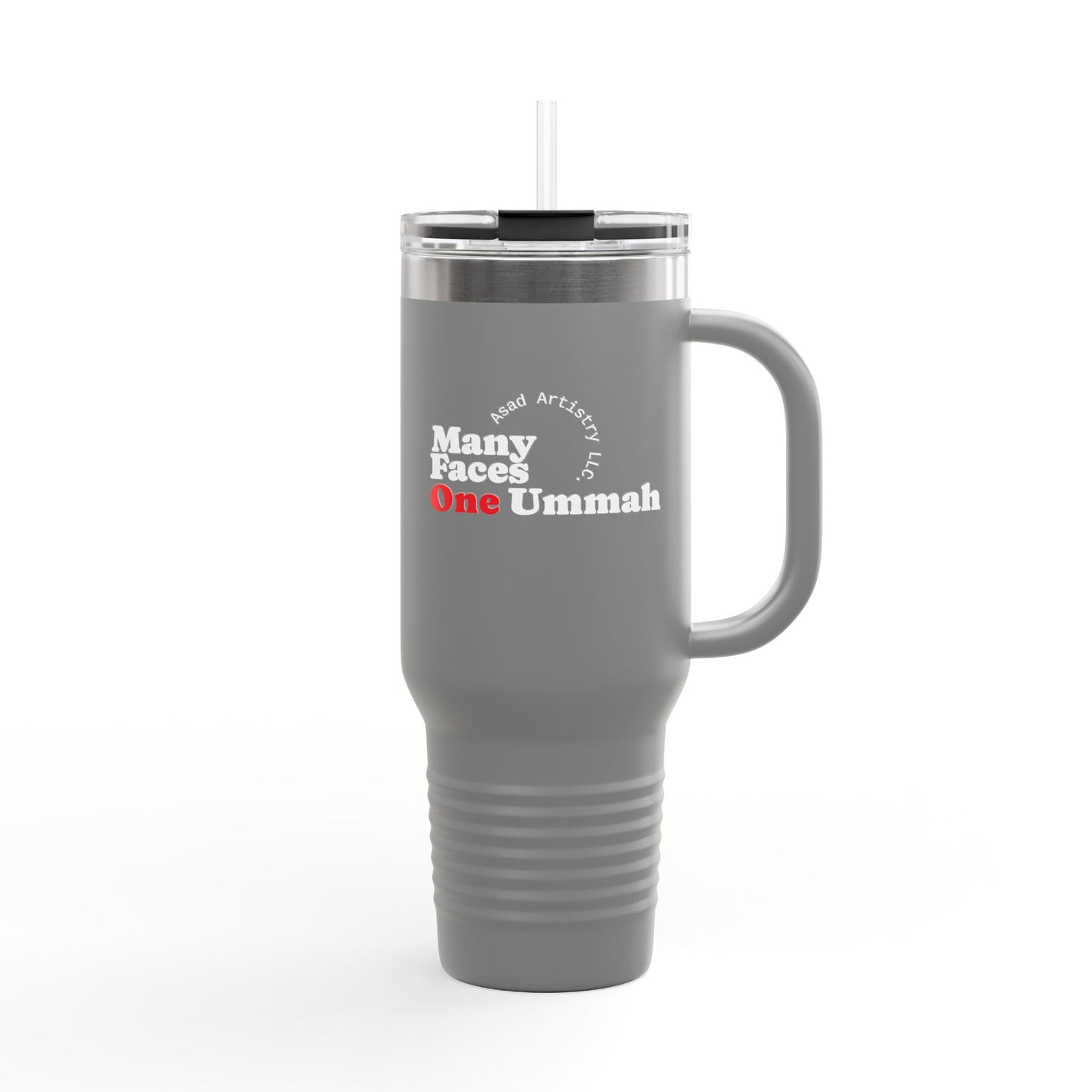 One Ummah Insulated Travel Mug-W/White letter
