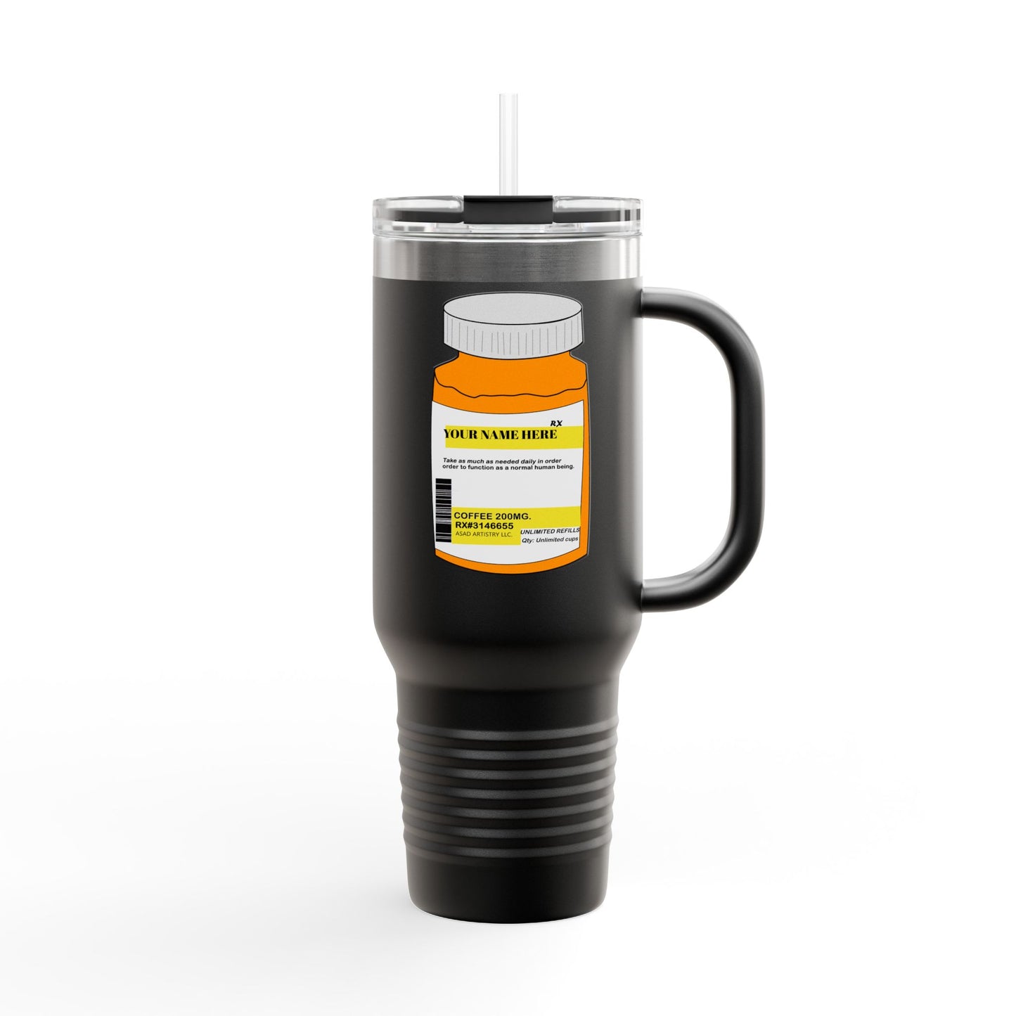 Personalized Insulated Travel Mug, 40oz - Custom Design