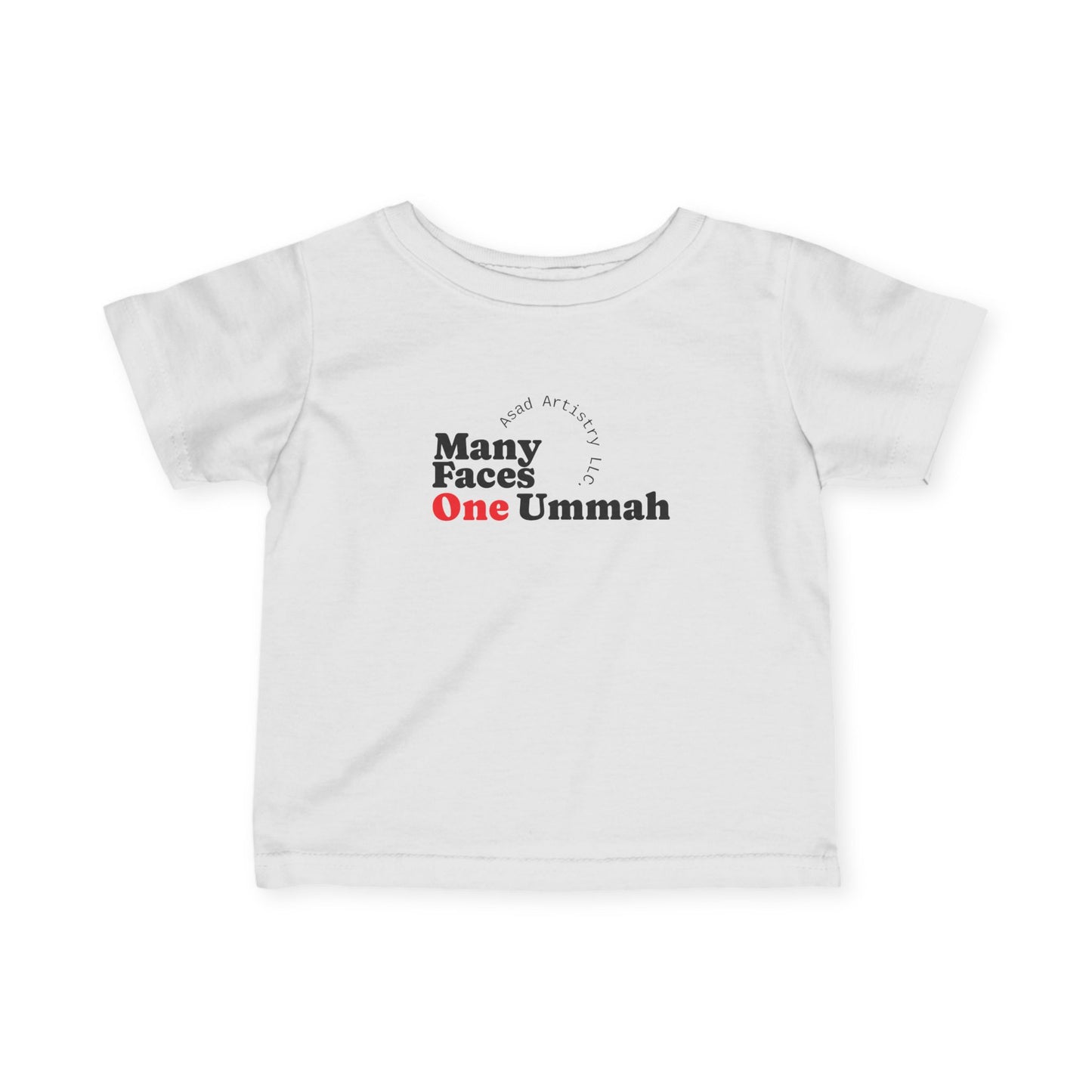 Many Faces One Ummah Infant Fine Jersey Tee – Softness That Speaks Unity