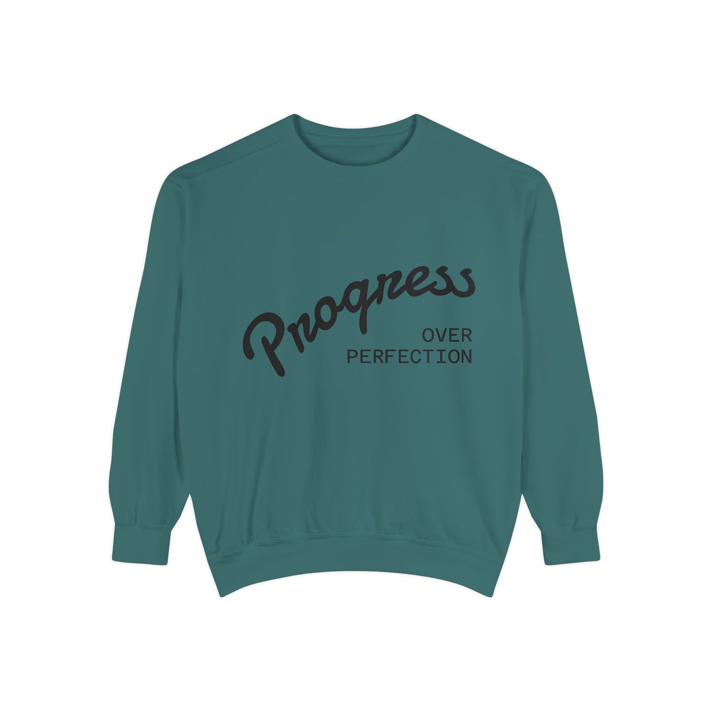 Unisex Inspirational Sweatshirt - Progress Over Perfection