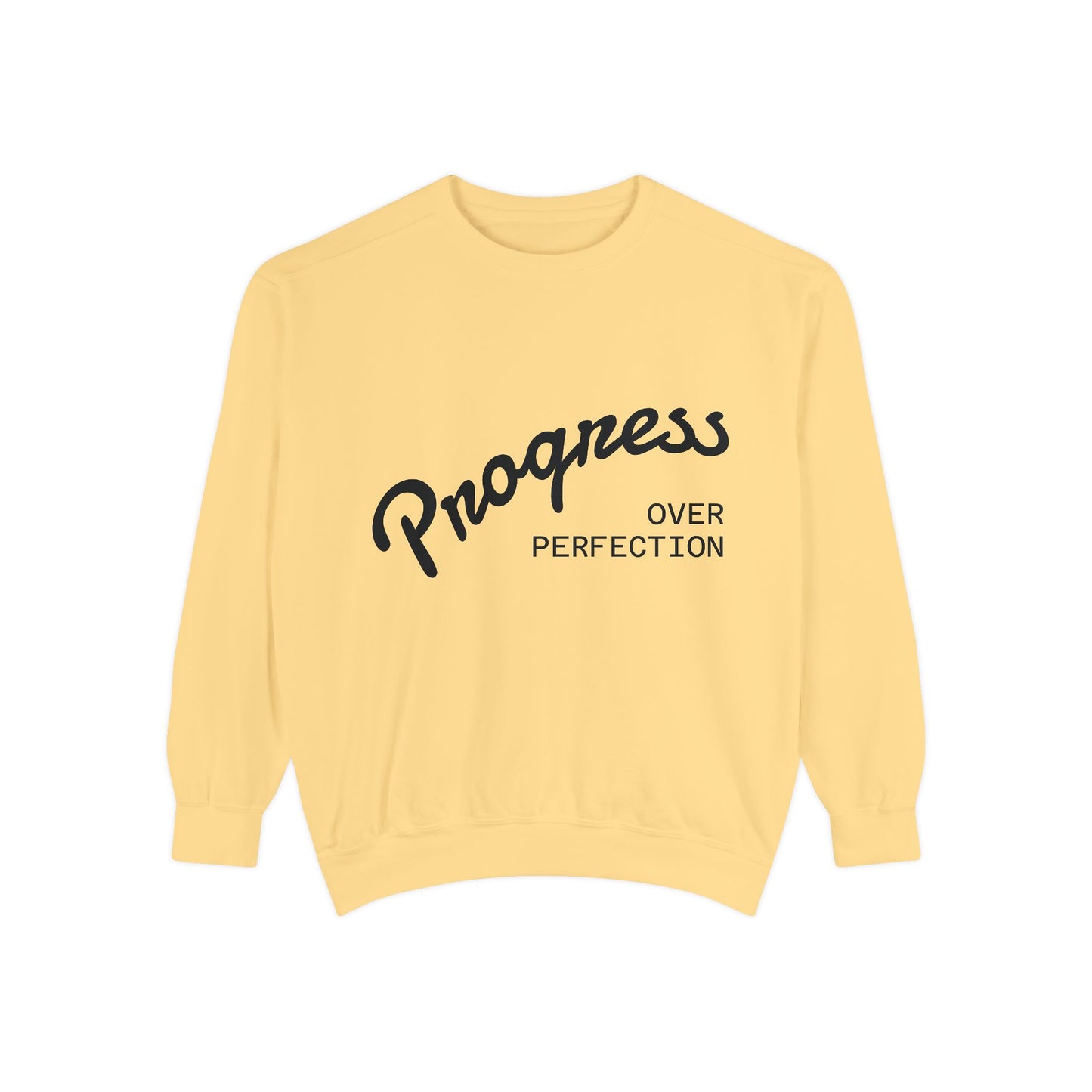 Unisex Inspirational Sweatshirt - Progress Over Perfection