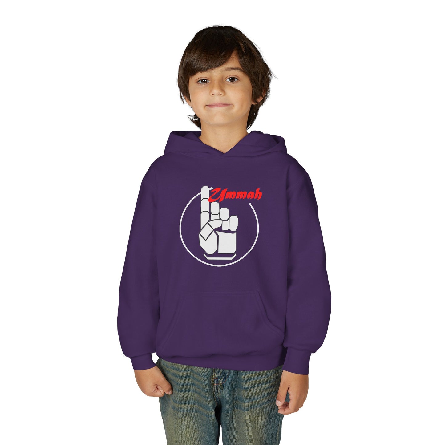 Youth Hooded Sweatshirt with 'Ummah' Graphic - Cozy & Stylish for All Occasions