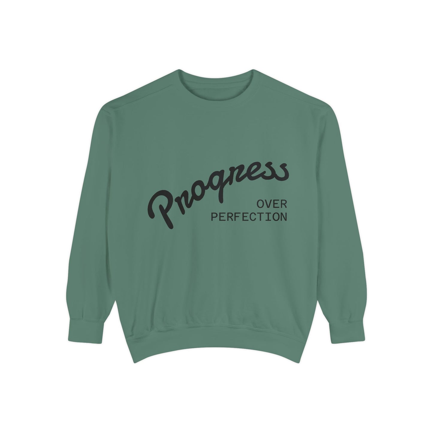 Unisex Inspirational Sweatshirt - Progress Over Perfection