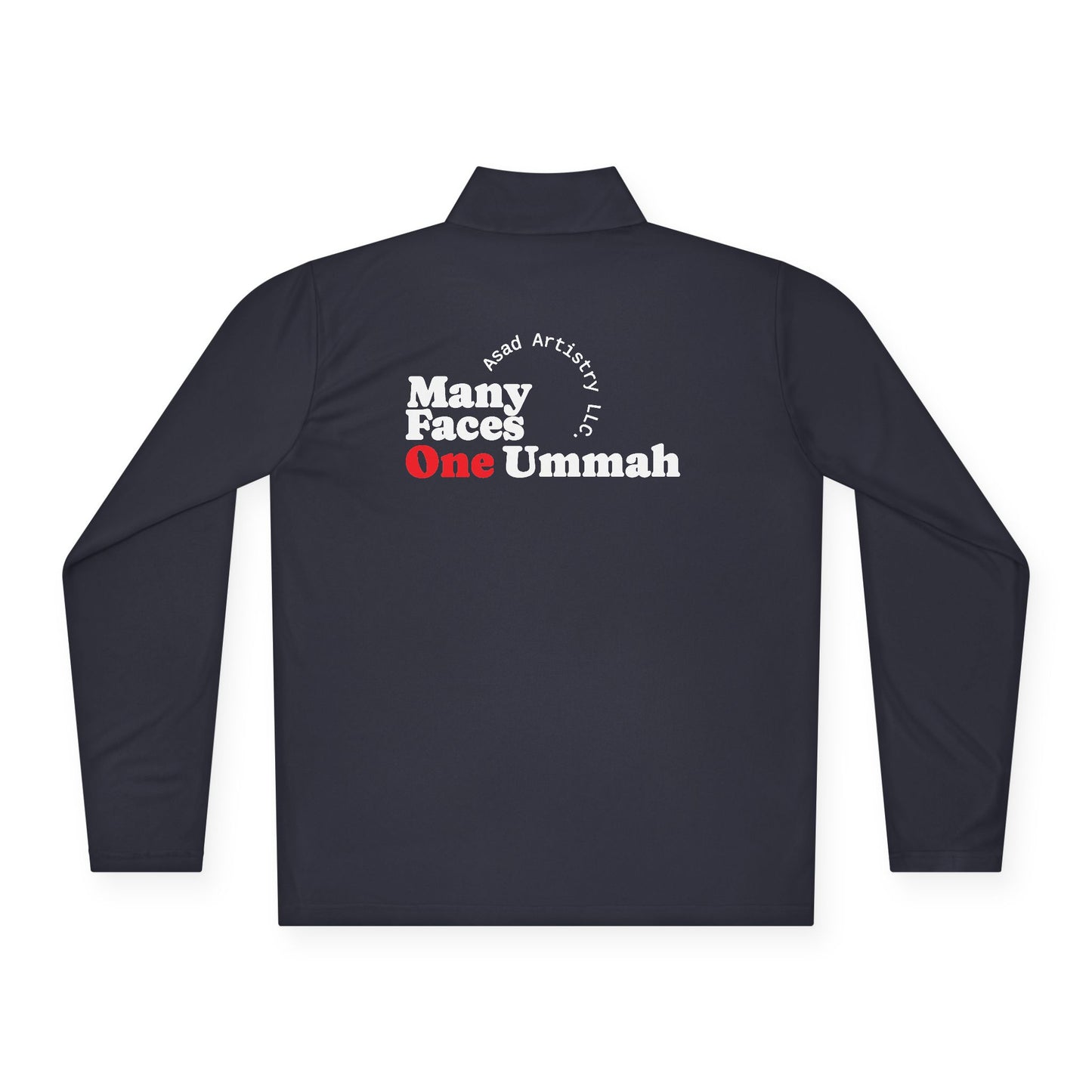 One Ummah Unisex Quarter-Zip Pullover – Performance, Style, and Unity