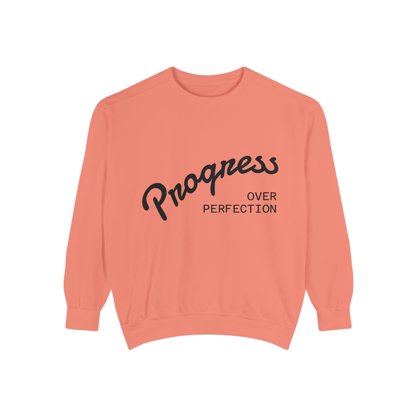 Unisex Inspirational Sweatshirt - Progress Over Perfection