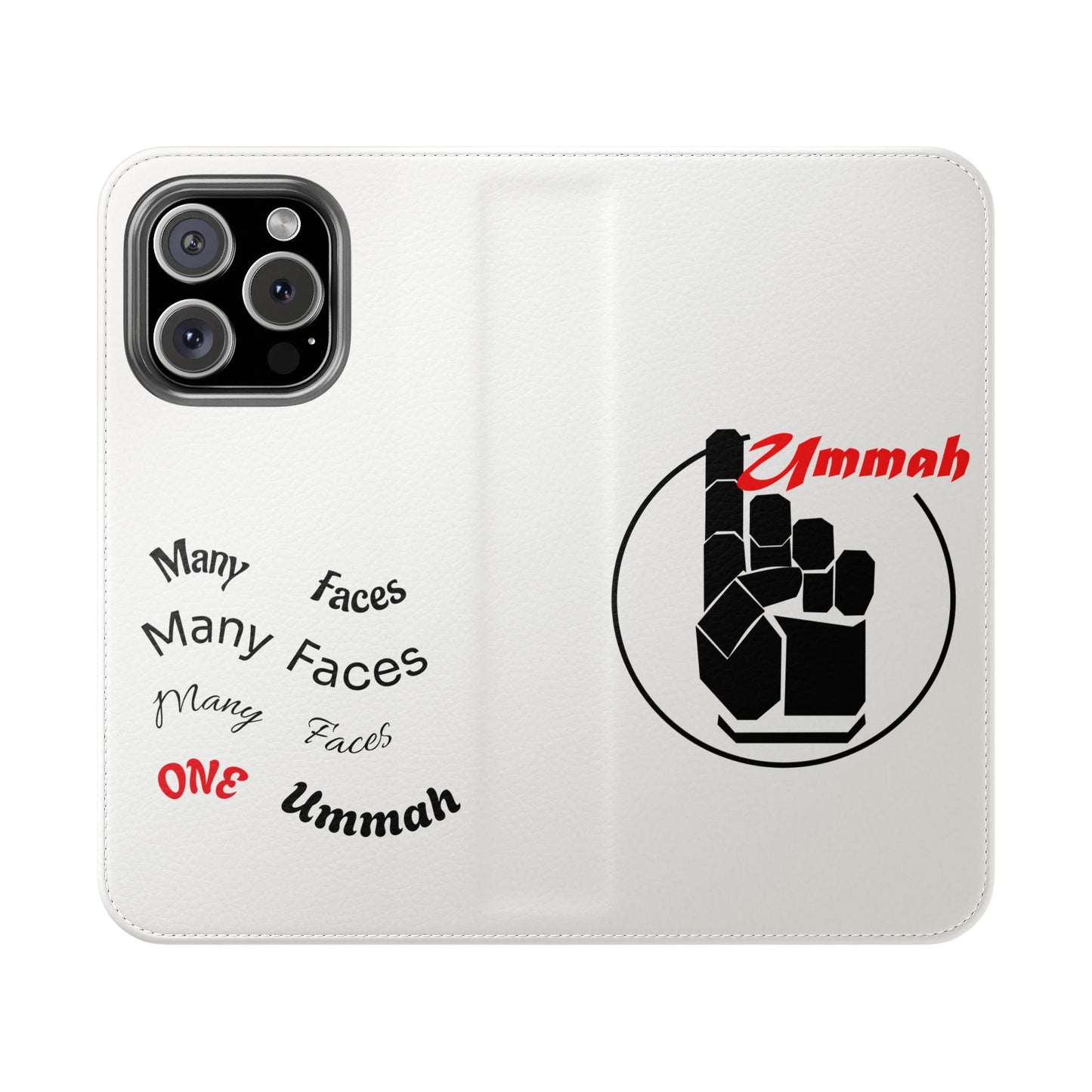 Many Faces, One Ummah Flip Case — where purpose meets protection.