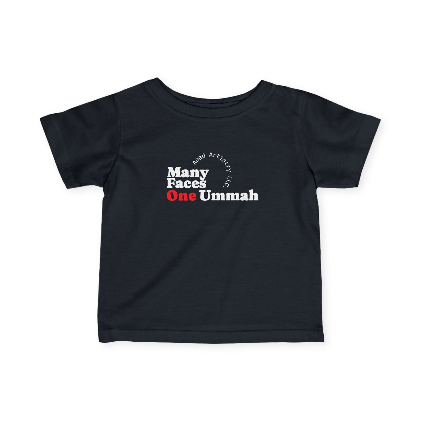 Many Faces One Ummah Infant Fine Jersey Tee – Softness That Speaks Unity