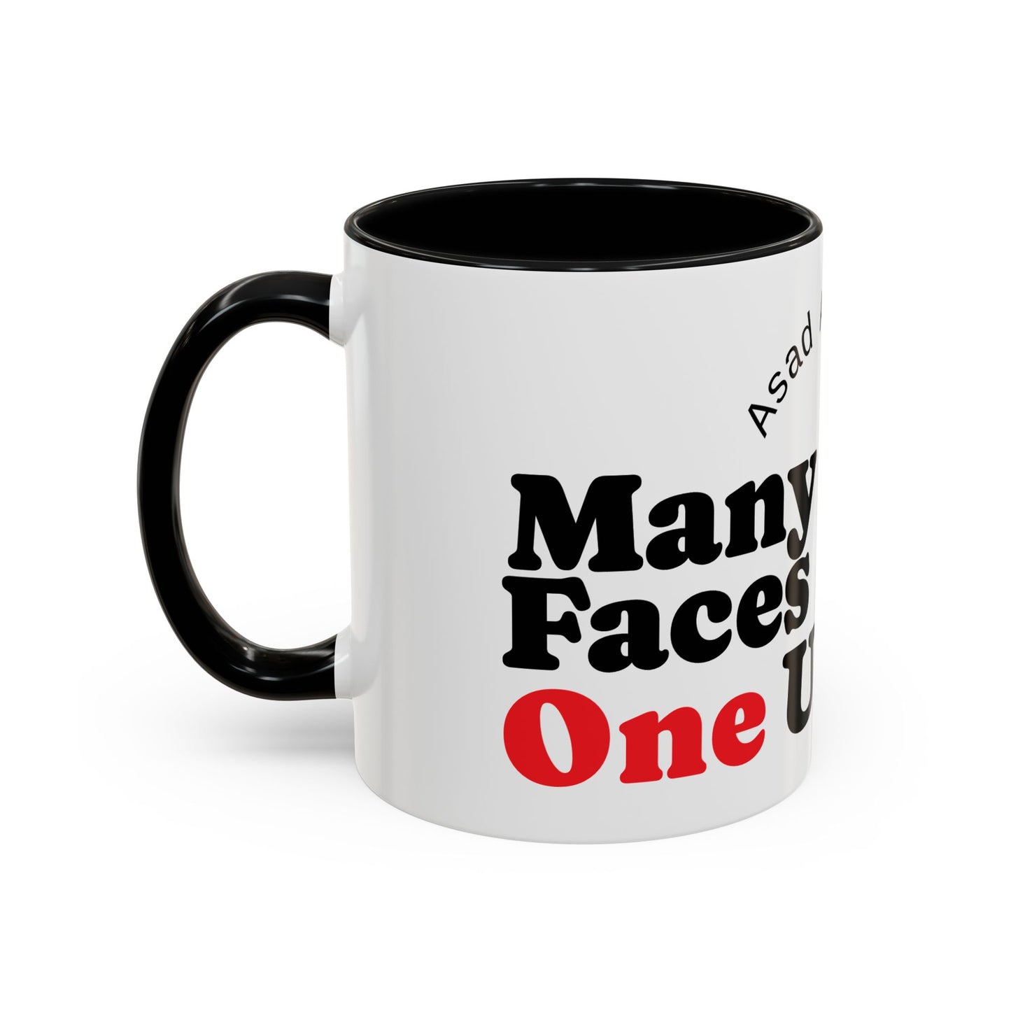 Many Faces, One Ummah Accent Coffee Mug