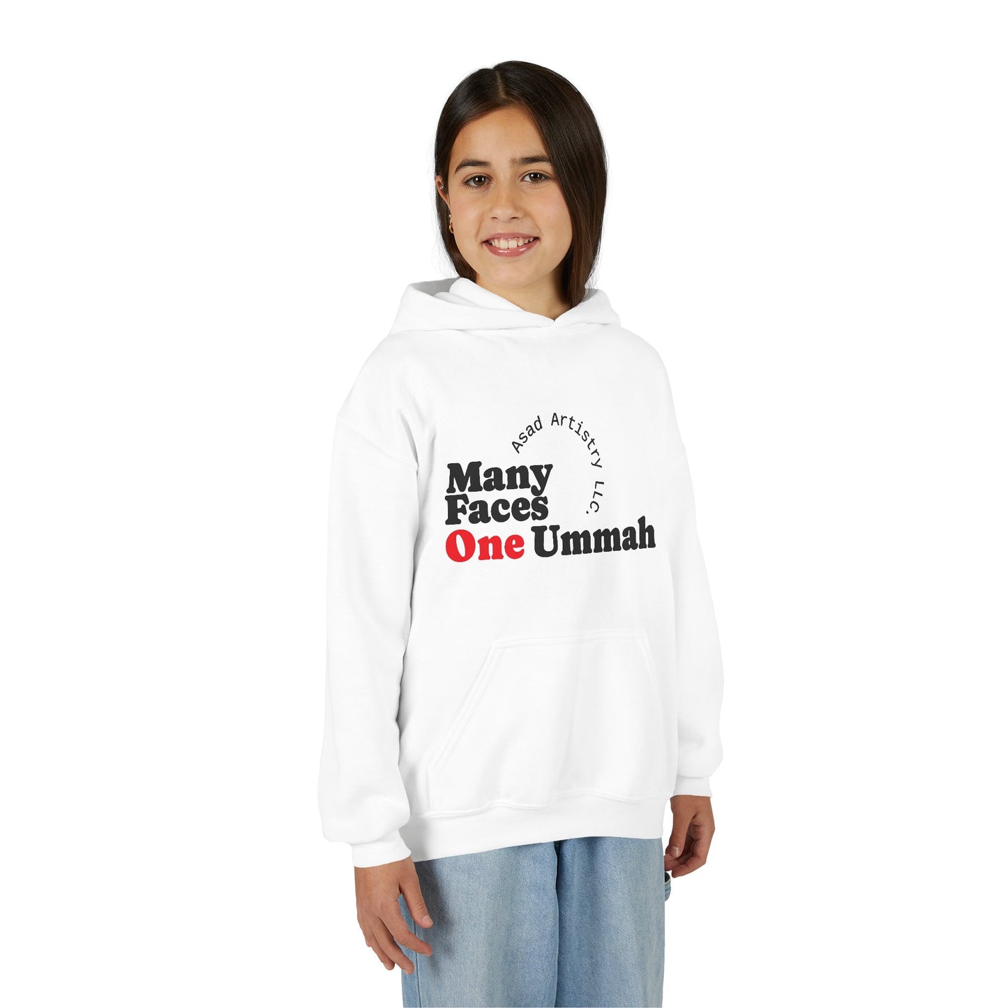 Youth Hoodie – Many Faces, One Ummah: Unity in Comfort