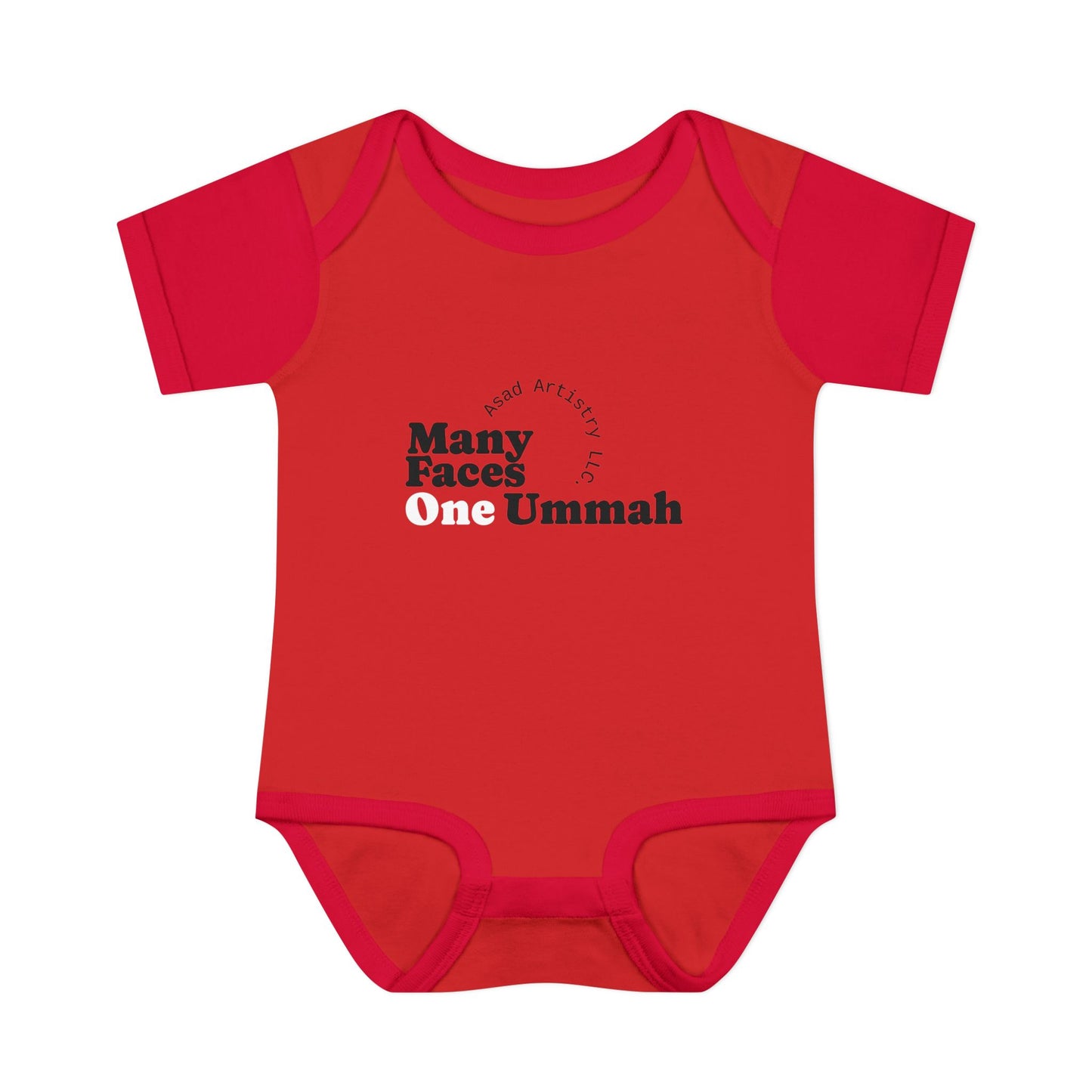 Many Faces One Ummah Infant Bodysuit – Softness, Simplicity, and Unity from Day One