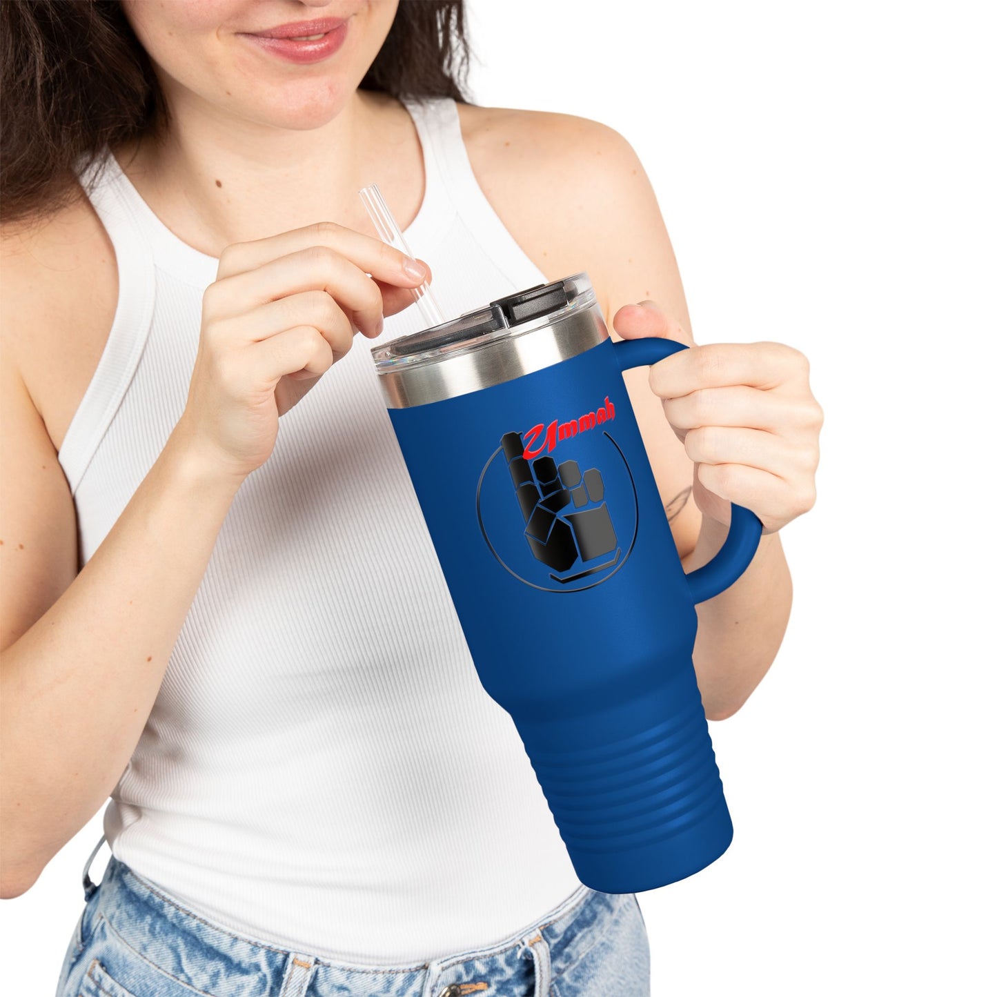 One ummah Insulated Travel Mug - Perfect for Coffee Lovers on the Go, 40oz Stylish Drinkware for Home, Office, Camping, and Gifts