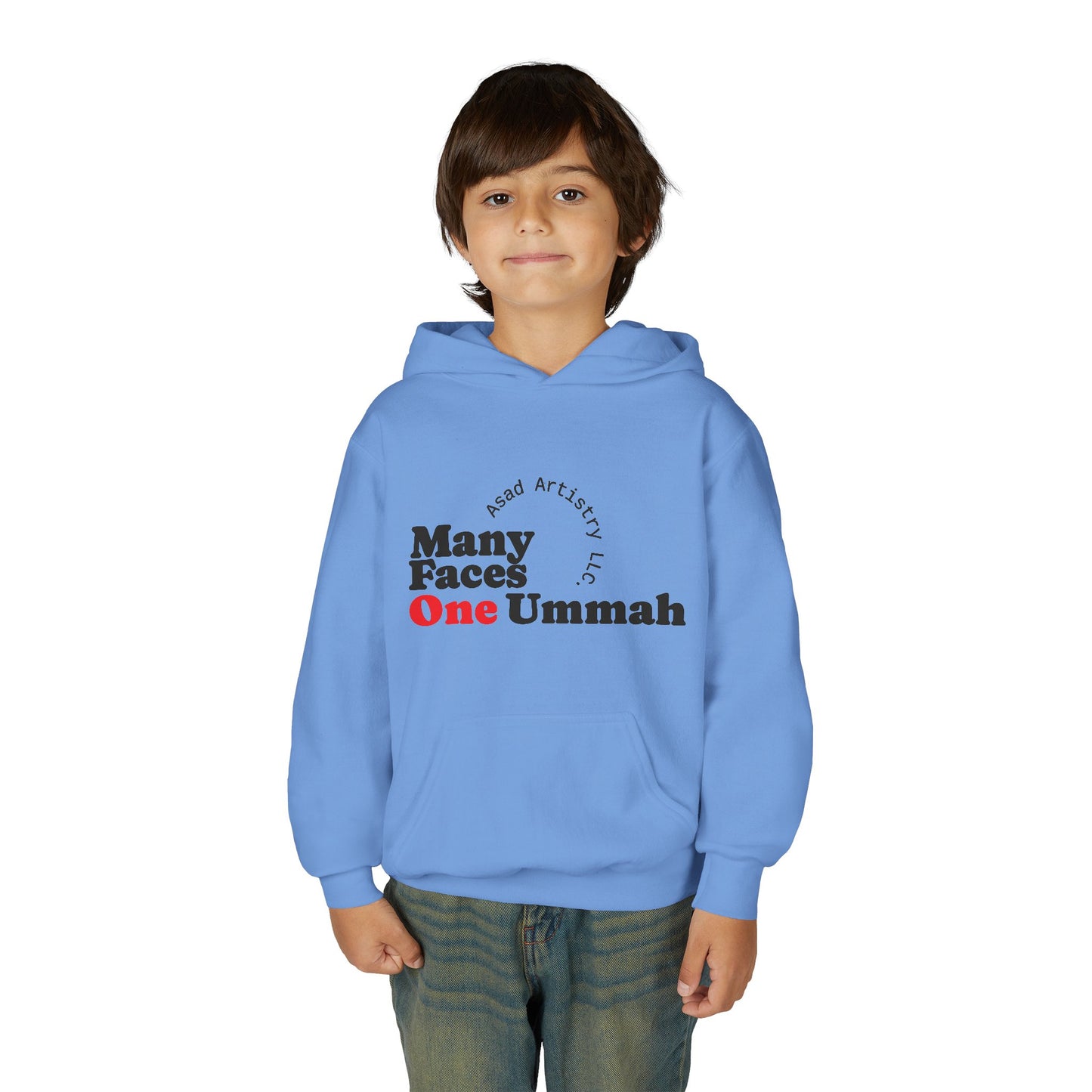 Youth Hoodie – Many Faces, One Ummah: Unity in Comfort