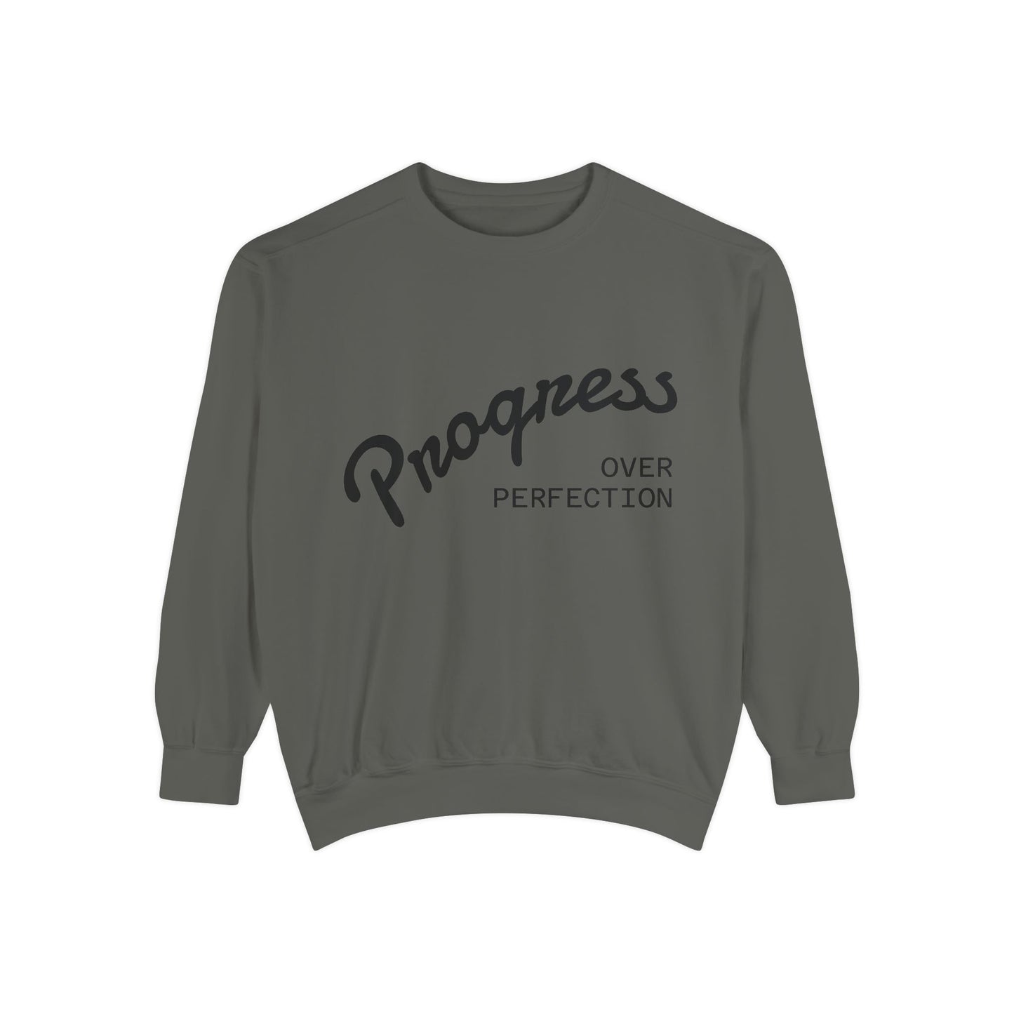 Unisex Inspirational Sweatshirt - Progress Over Perfection