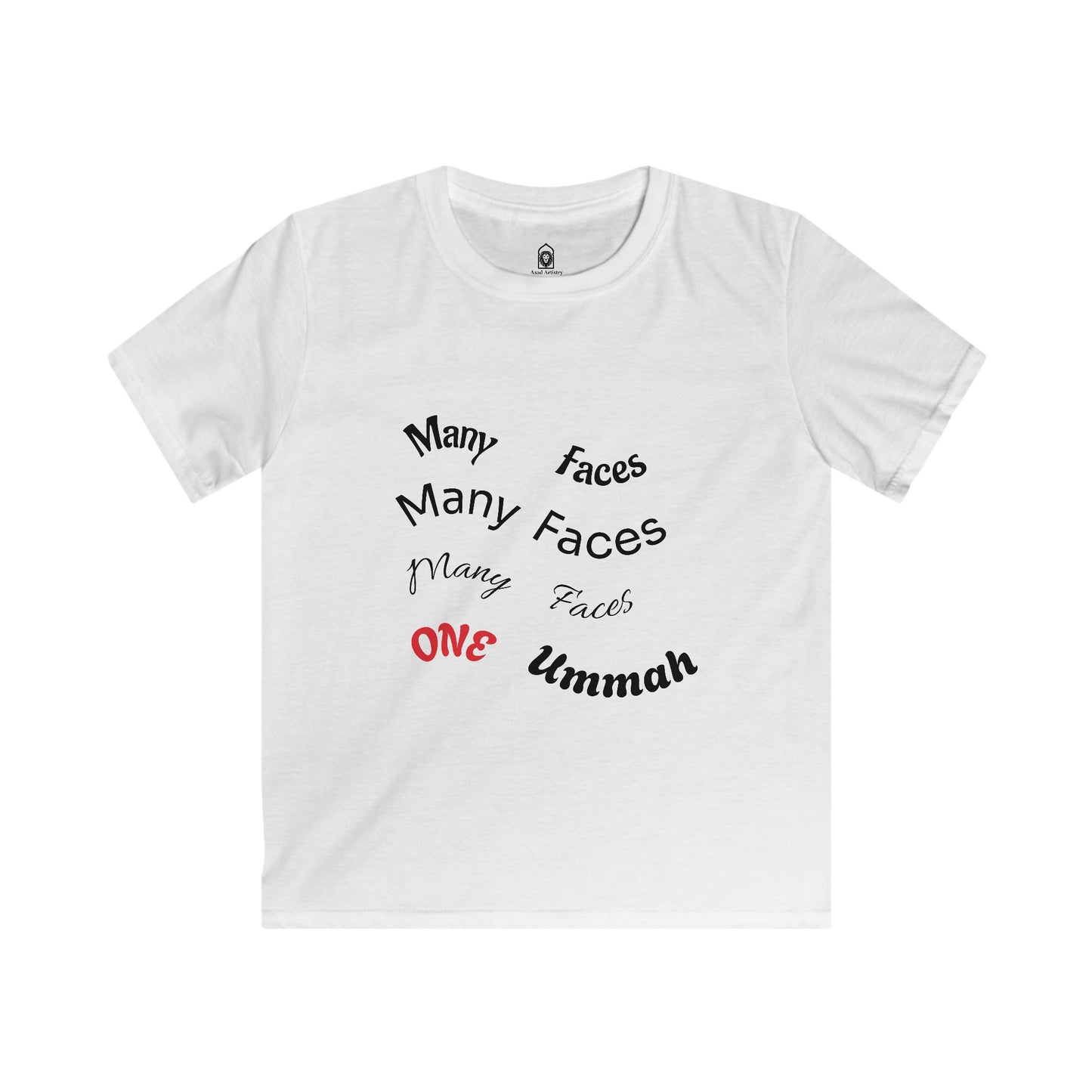 Many Faces One Ummah Kids’ T-Shirt – Confidence, Comfort &amp; Community
