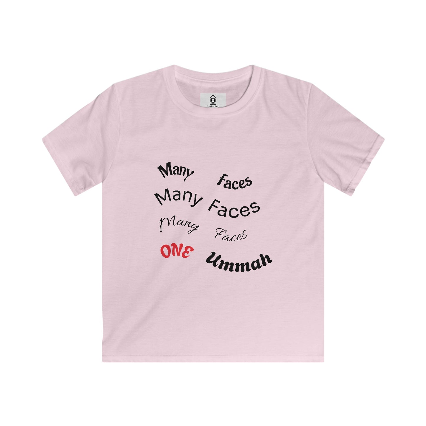 Many Faces One Ummah Kids’ T-Shirt – Confidence, Comfort &amp; Community