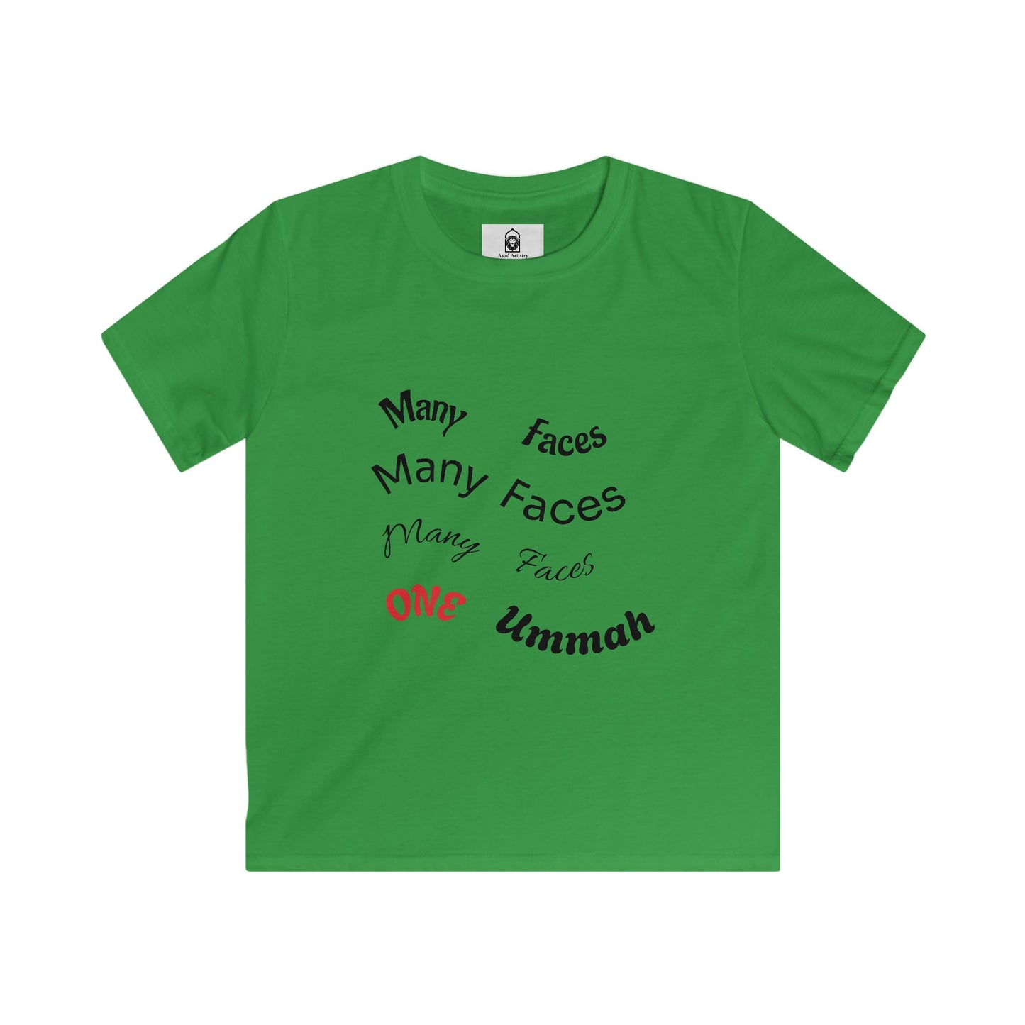 Many Faces One Ummah Kids’ T-Shirt – Confidence, Comfort &amp; Community