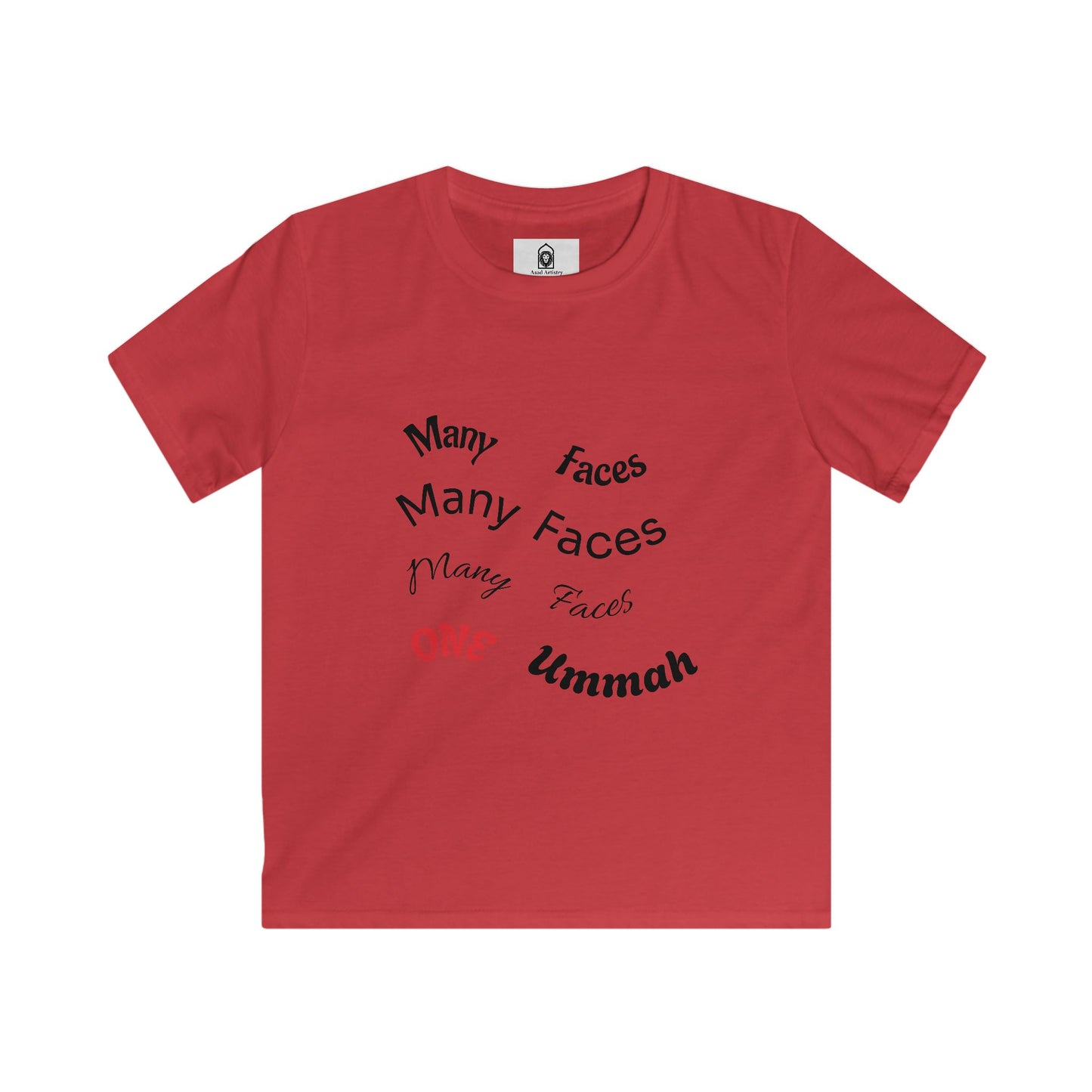 Many Faces One Ummah Kids’ T-Shirt – Confidence, Comfort &amp; Community