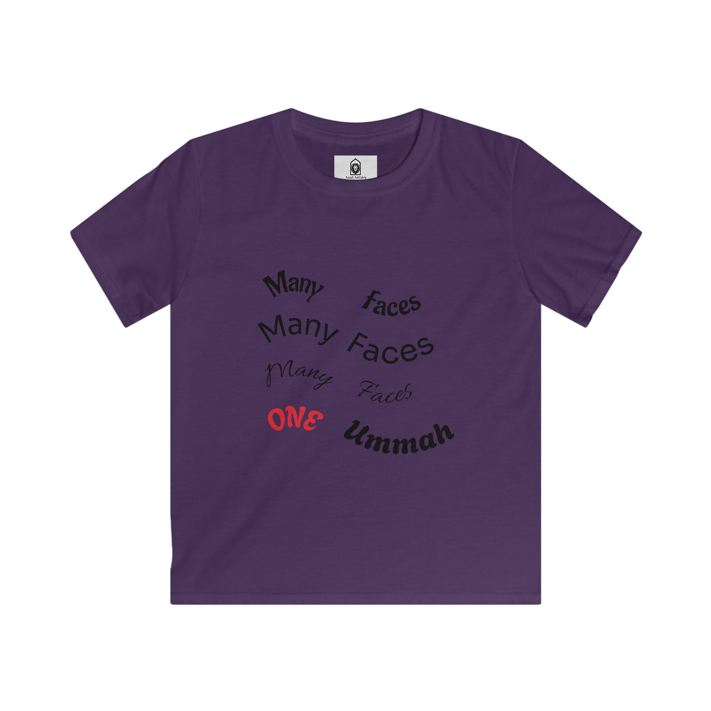 Many Faces One Ummah Kids’ T-Shirt – Confidence, Comfort &amp; Community