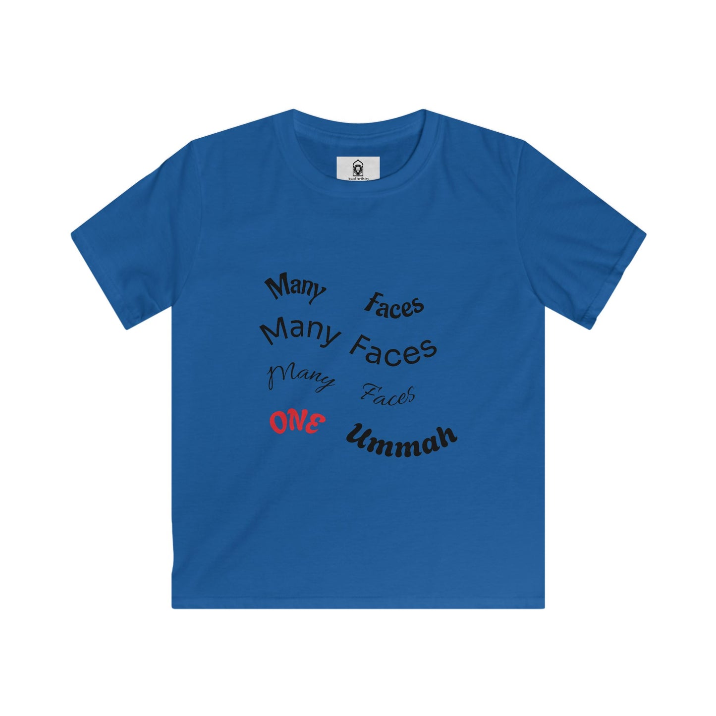 Many Faces One Ummah Kids’ T-Shirt – Confidence, Comfort &amp; Community