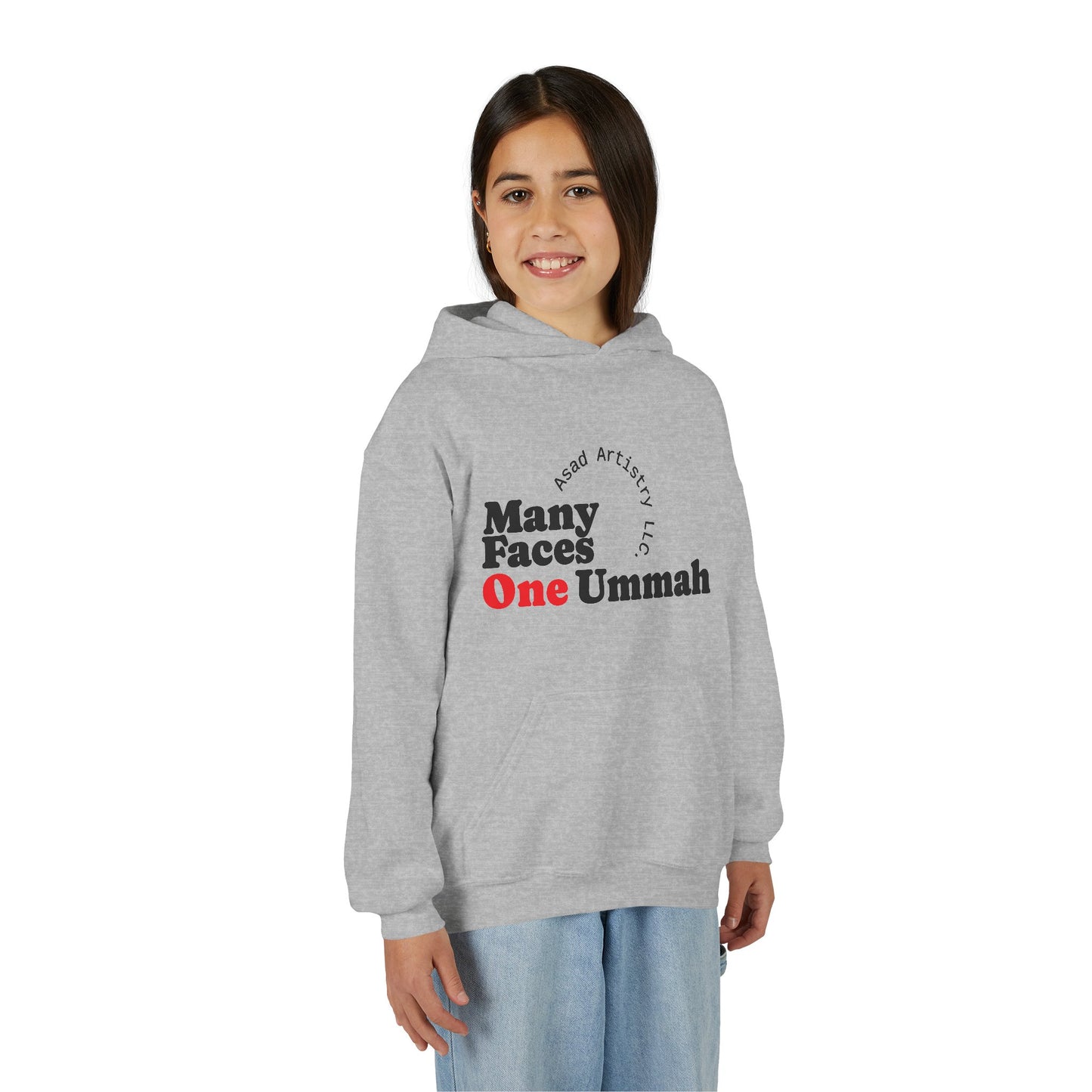 Youth Hoodie – Many Faces, One Ummah: Unity in Comfort