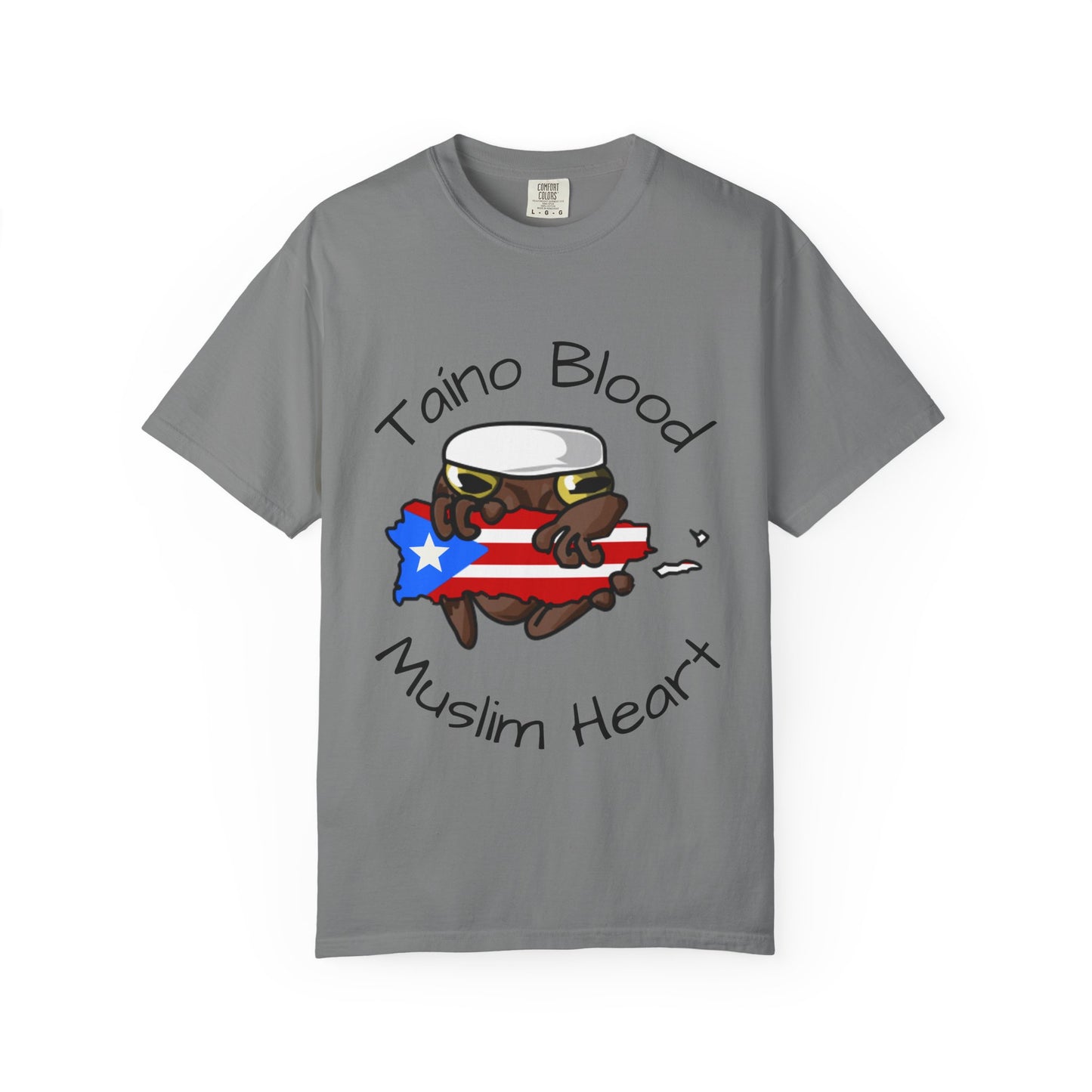 “Taíno Blood, Muslim Heart.”-Puerto Rican Muslim graphic Tee