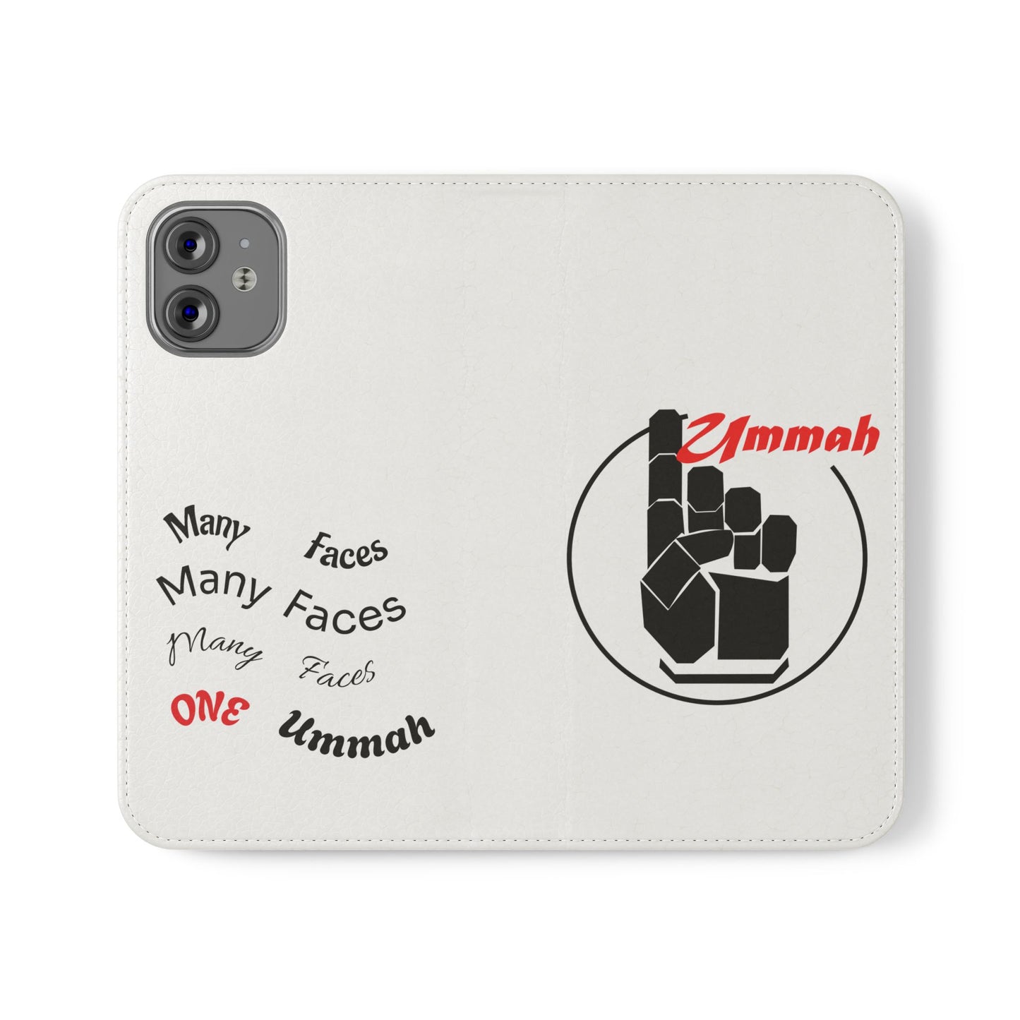 Many Faces, One Ummah Flip Case — where purpose meets protection.