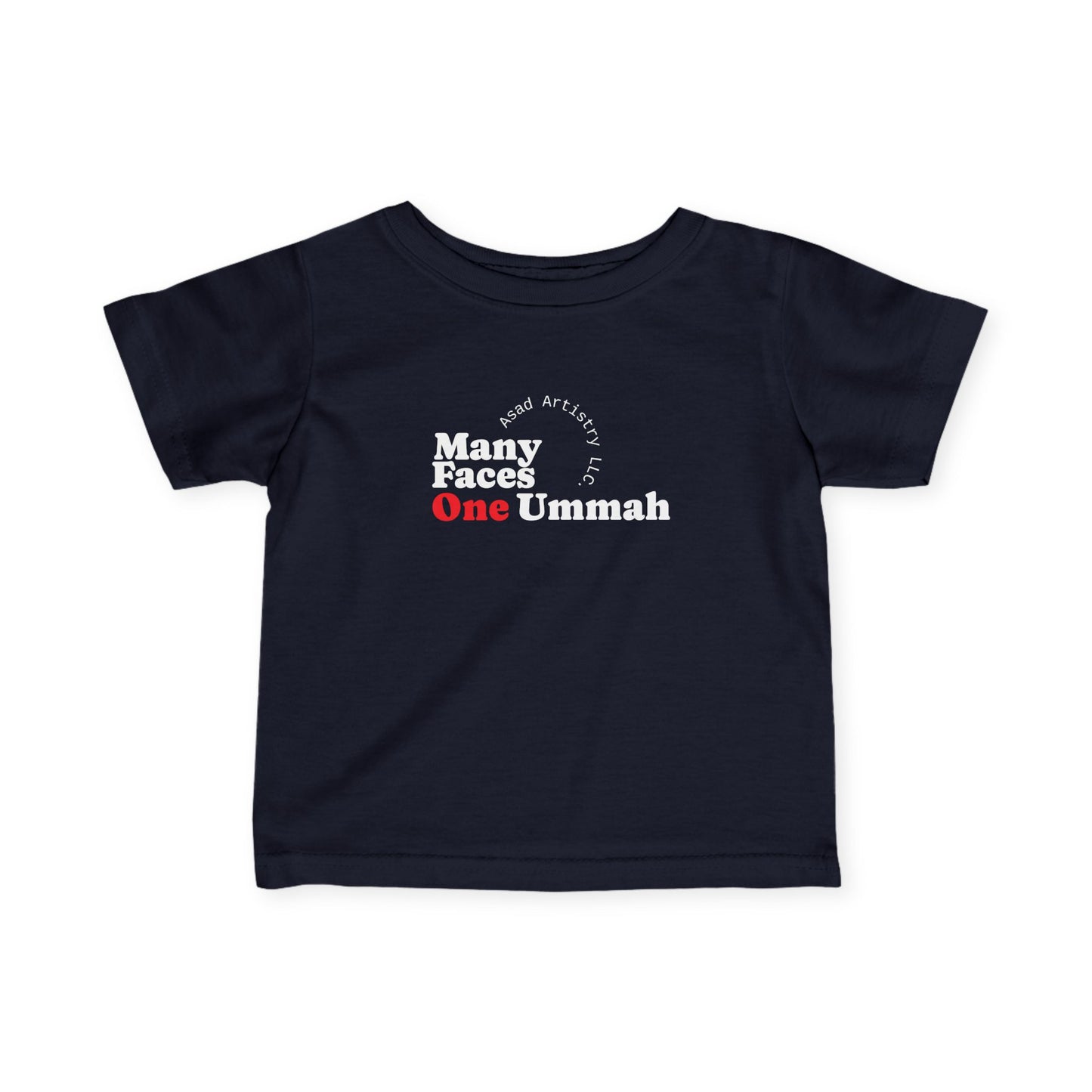 Many Faces One Ummah Infant Fine Jersey Tee – Softness That Speaks Unity