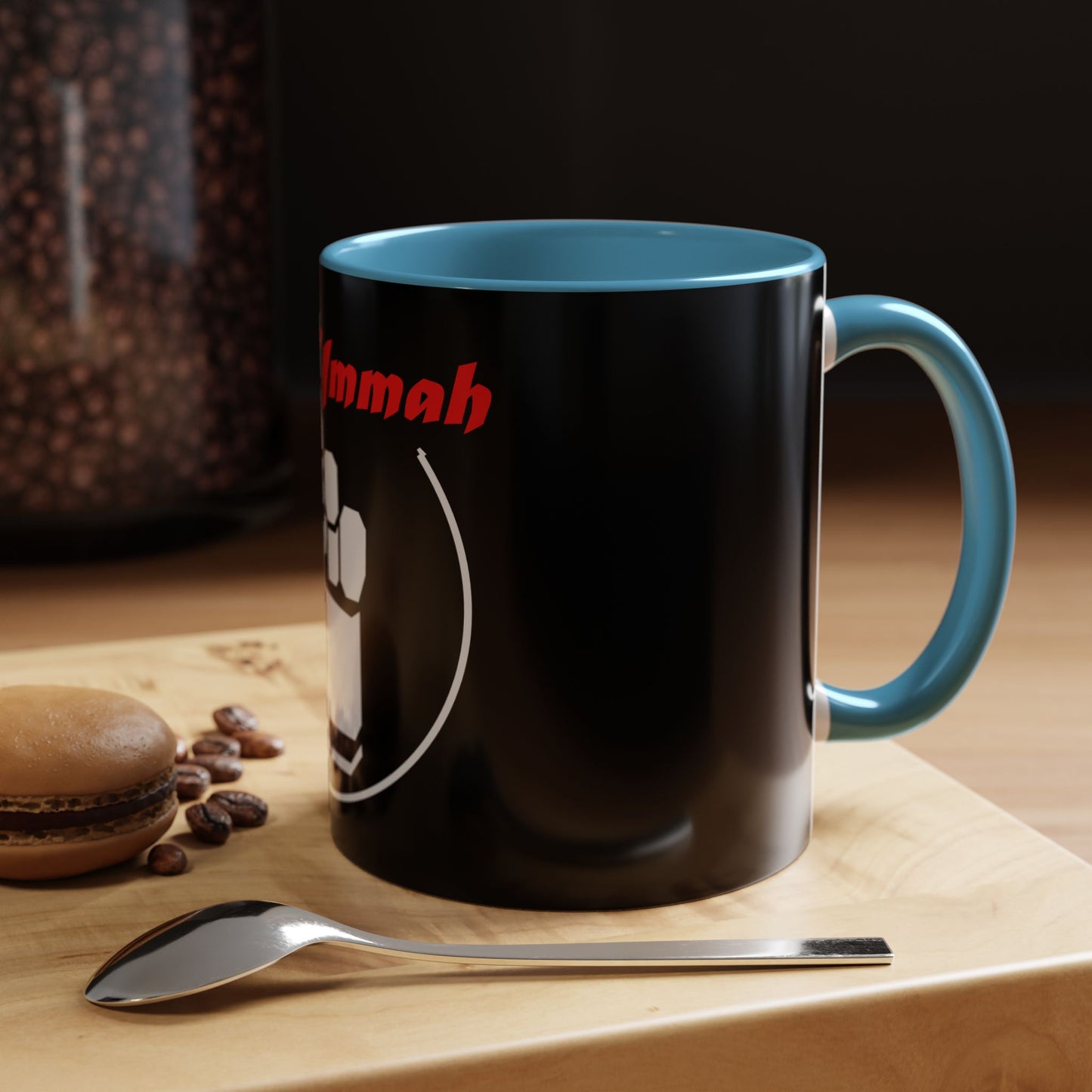White One Ummah Logo Accent Coffee Mug