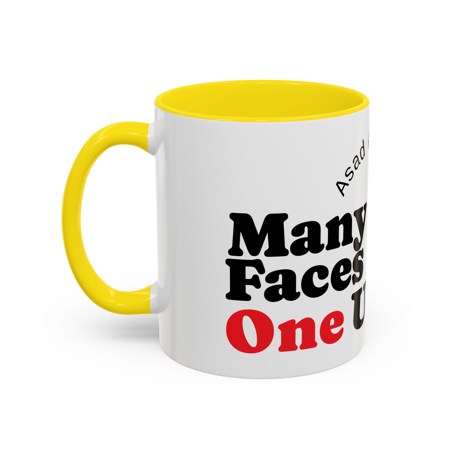 Many Faces, One Ummah Accent Coffee Mug