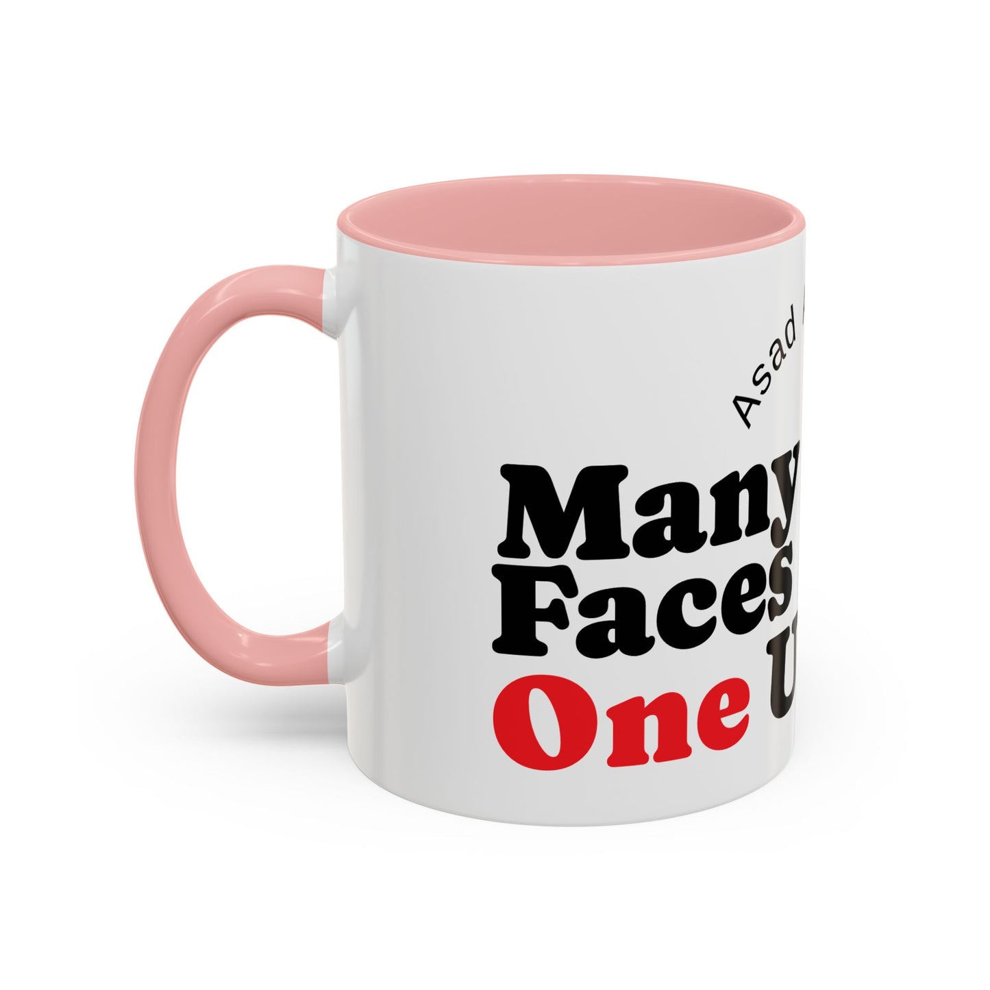 Many Faces, One Ummah Accent Coffee Mug