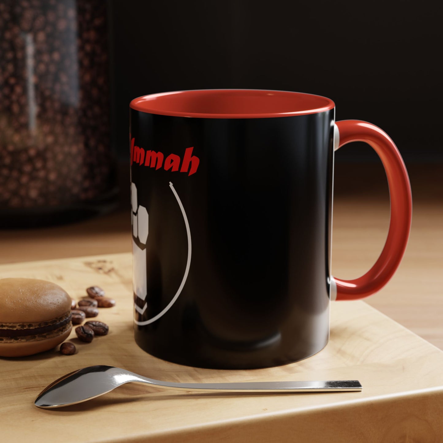 White One Ummah Logo Accent Coffee Mug