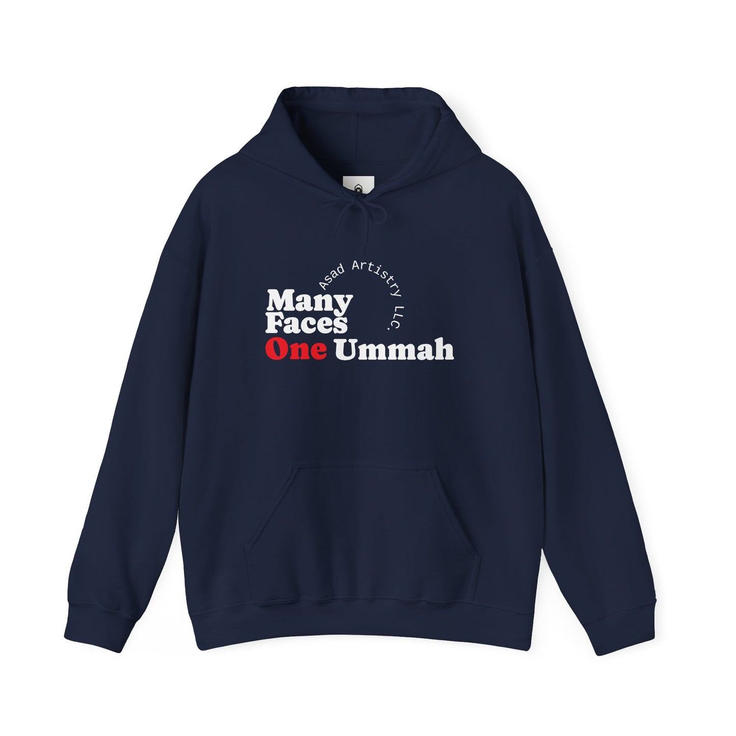 Unisex Heavy Blend Hoodie – "Many Faces, One Ummah"
